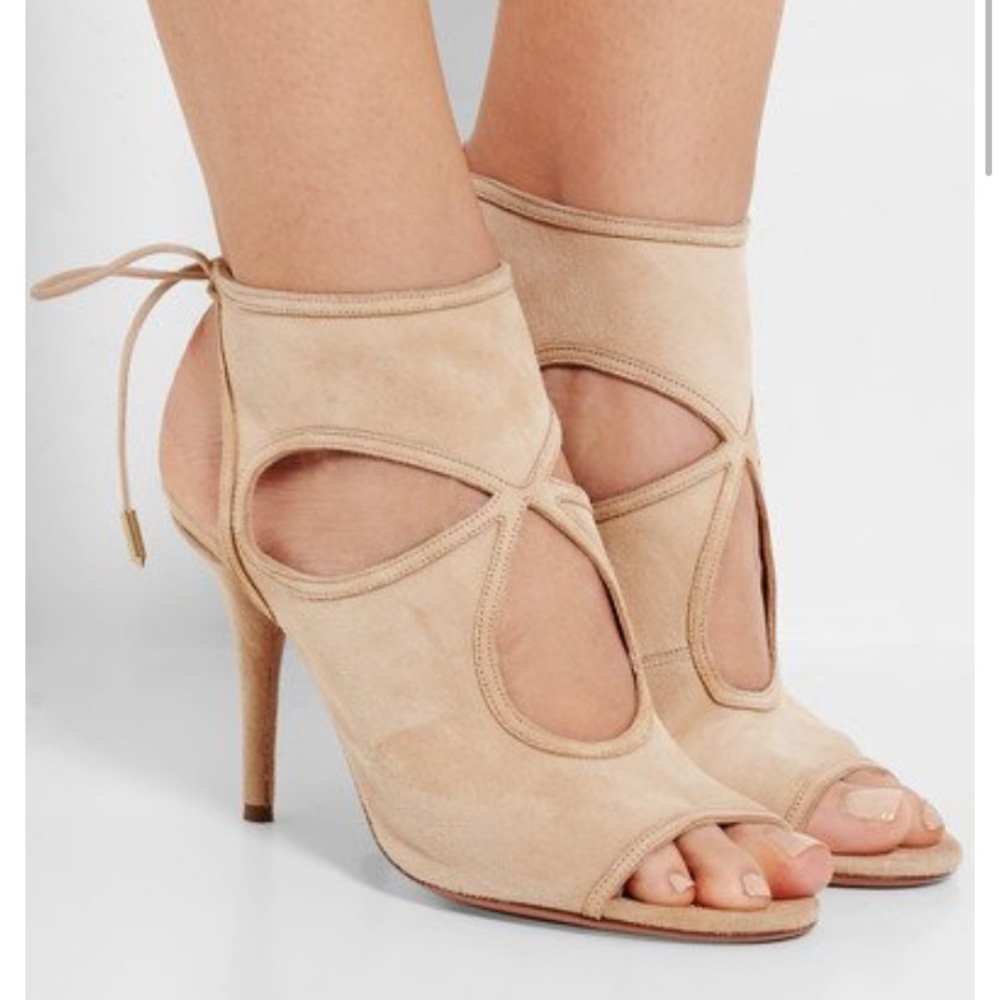 Aquazzura Nude Sexy Thing Sandals size 39 105mm